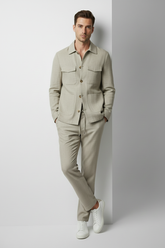 Beige Safari Linen Suit